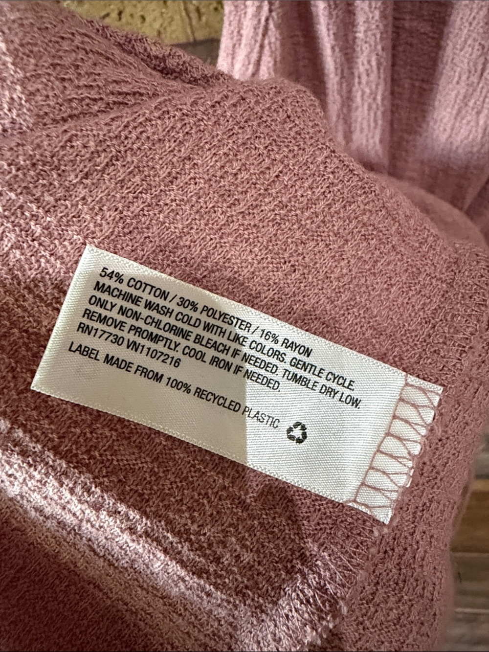 Universal Thread Dusty Rose Ribbed High-Neck Tank - Picture 4 of 4